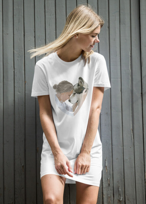 organic-cotton-t-shirt-dress-white-front-60aba3a9c3f69 Stampa su vestito t-shirt